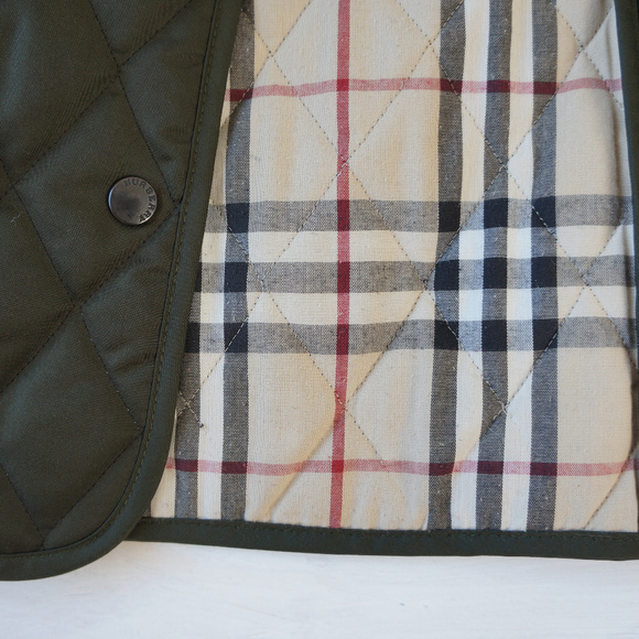 Burberry Quilted Nova Check Dark Olive Jacket - Picture 5 of 8